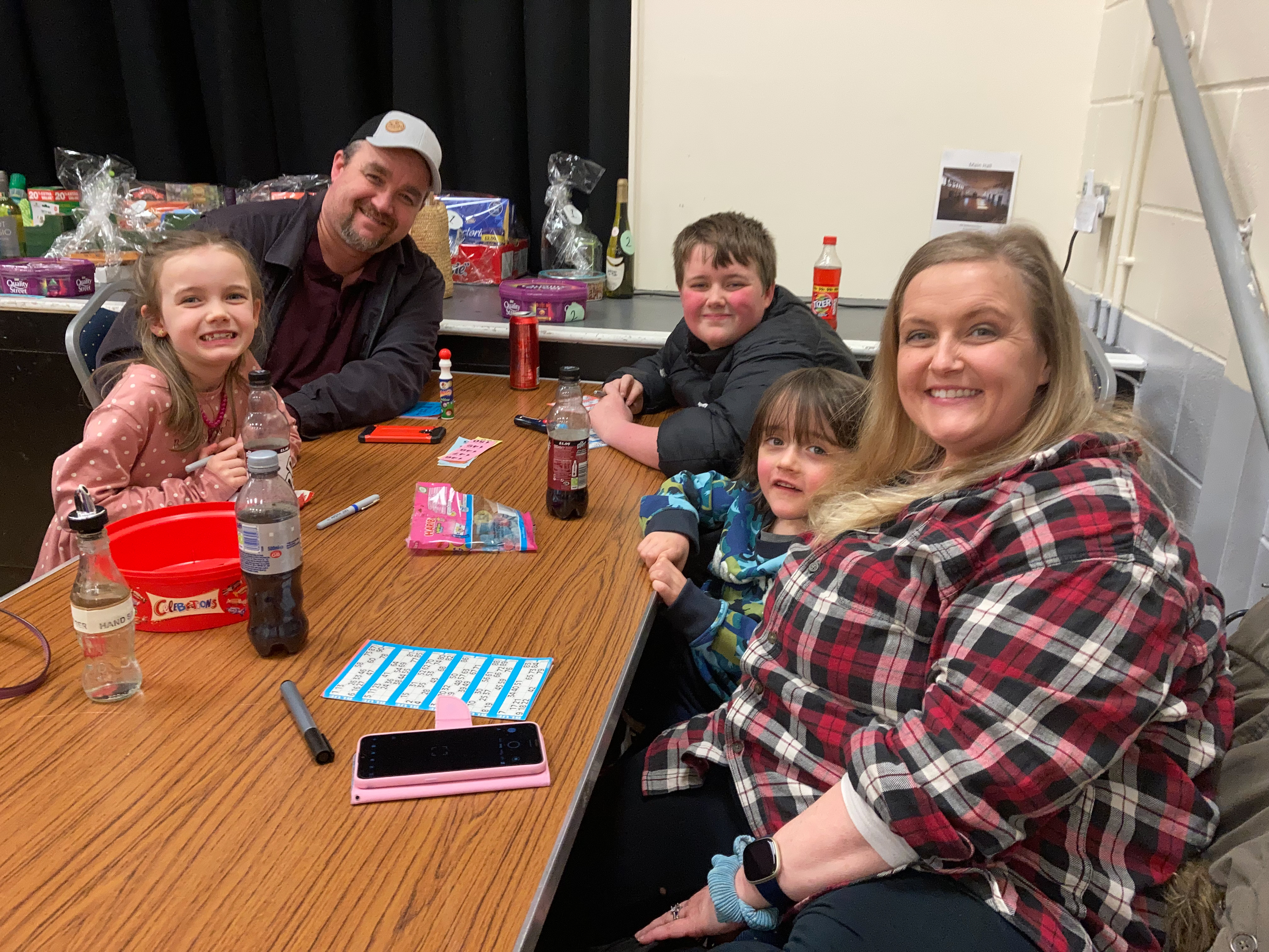 A family enjoying themselves